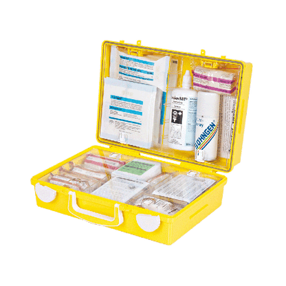 SN-CD Yellow Extra+ First Aid Kit with contents compliant with ÖNORM Z 1020 1 plus add-ons