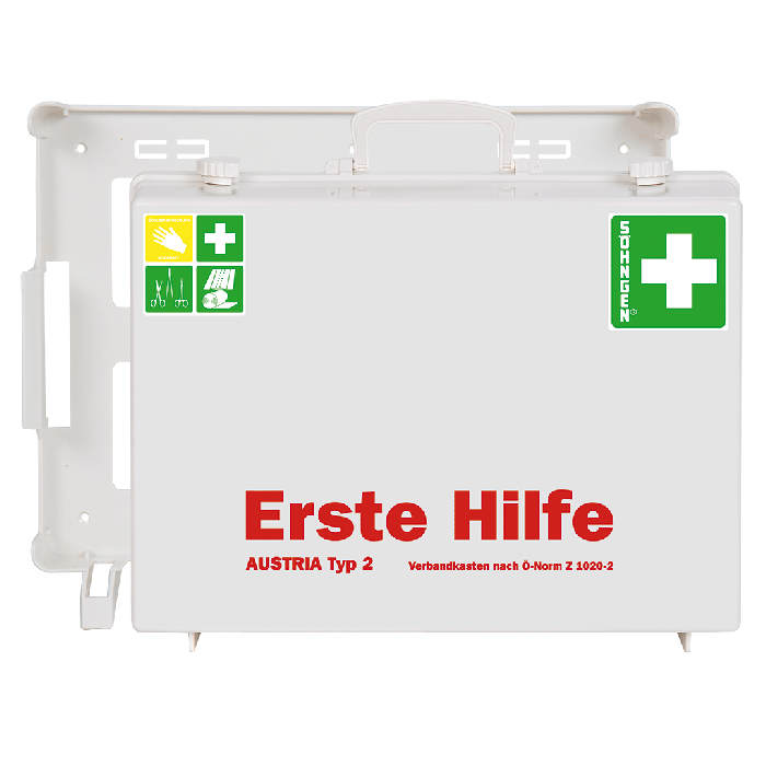 MT-CD First Aid Kit, White, with Contents Compliant with ÖNORM Z 1020 2