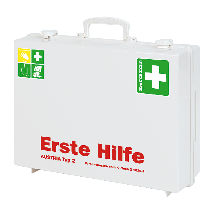 MT-CD First Aid Kit, White, with Contents Compliant with ÖNORM Z 1020 2