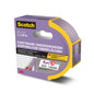 A 36 mm x 41 m roll of Scotch® Painter's Tape for delicate surfaces from 3M Deutschland GmbH, in purple packaging with Dutch and German text and application images, can be removed from painted walls without leaving residue.