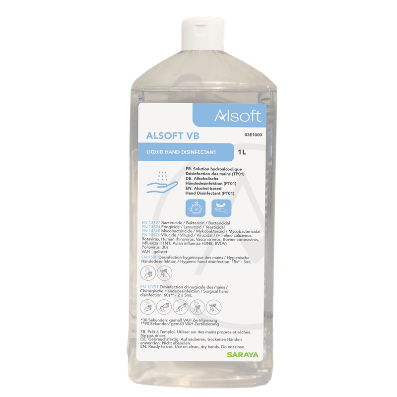 Saraya Alsoft VB hand disinfection