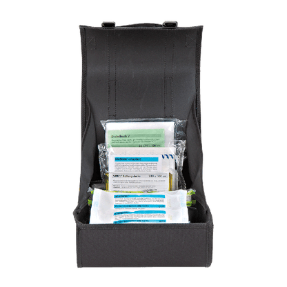 First Aid Kit, DIN 13160 A, Nylon Fabric, Fully Stocked