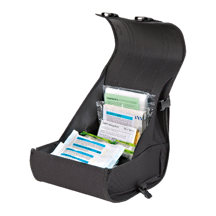 First Aid Kit, DIN 13160 A, Nylon Fabric, Fully Stocked