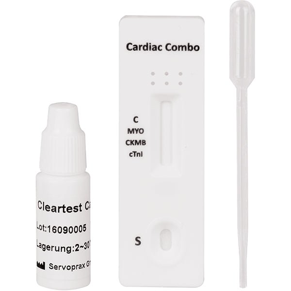 Cleartest Cardio, Pack: 5 test cassettes Myoglobin/CK-MB/Trop I | Pack (5 tests)