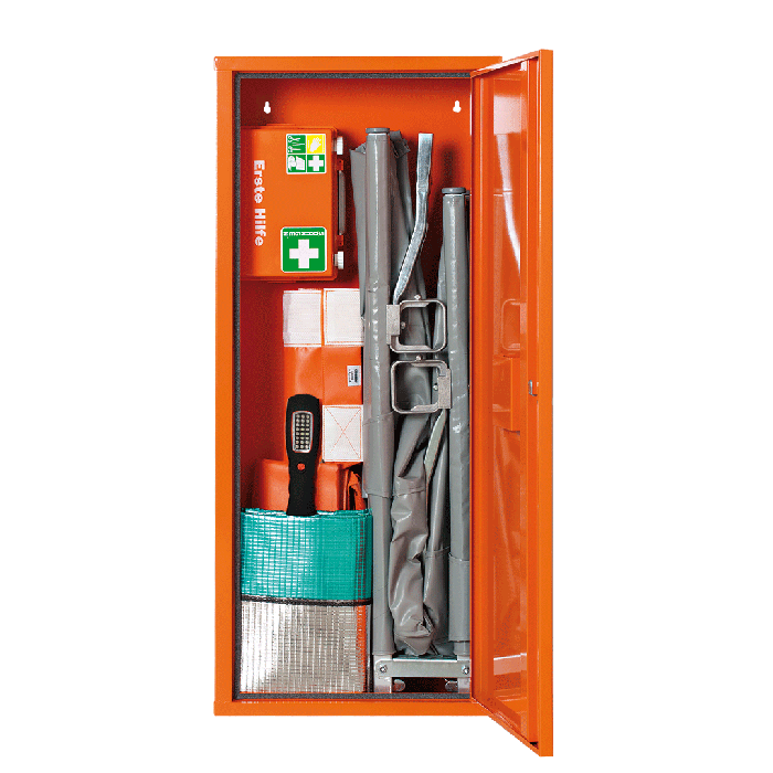 ANBAUSAFE First Aid Stretcher, Orange, Filled