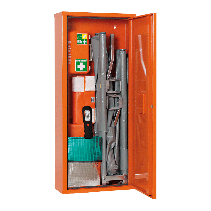 ANBAUSAFE First Aid Stretcher, Orange, Filled