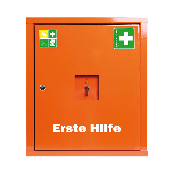 EUROSAFE First Aid Cabinet, Industrial Standard, Orange