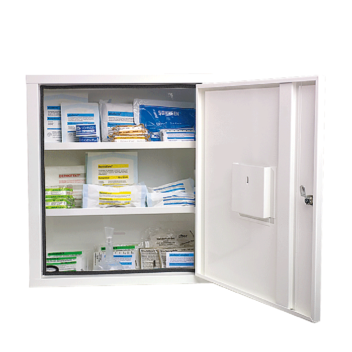 EUROSAFE First Aid Cabinet, Industrial Standard, White