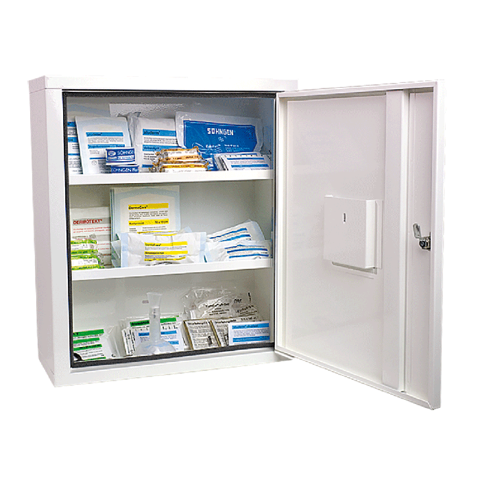 EUROSAFE First Aid Cabinet, Industrial Standard, White