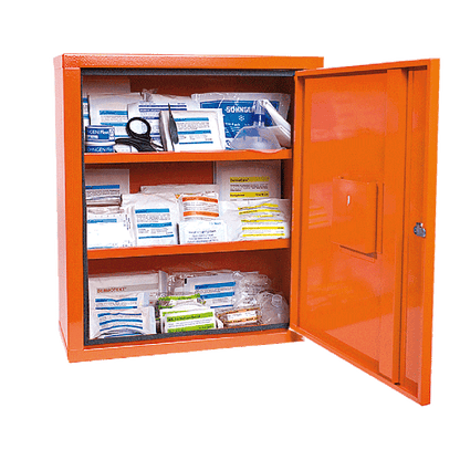 EUROSAFE First Aid Cabinet, Industrial Standard Plus, Orange