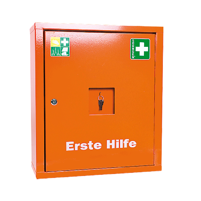 EUROSAFE First Aid Cabinet, Industrial Standard Plus, Orange