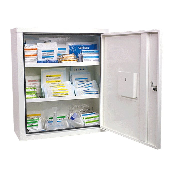 EUROSAFE First Aid Cabinet, Industrial Standard Plus, White