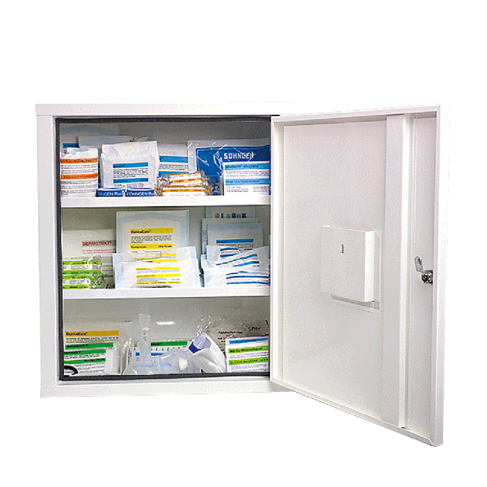 EUROSAFE First Aid Cabinet, Industrial Standard Plus, White