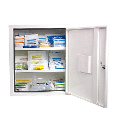 EUROSAFE First Aid Cabinet, Industrial Standard Plus, White