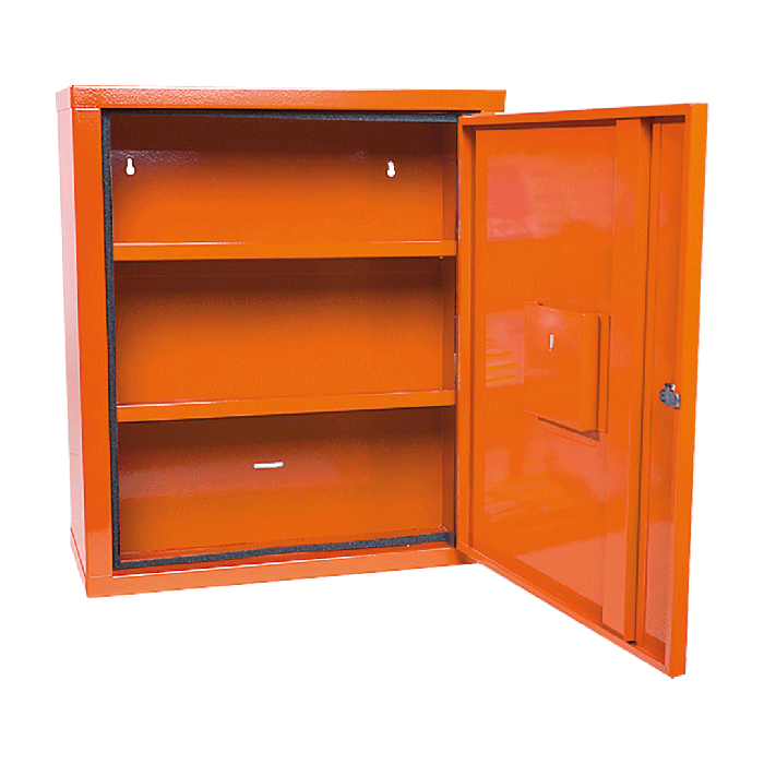 EUROSAFE First Aid Cabinet, Empty, Orange