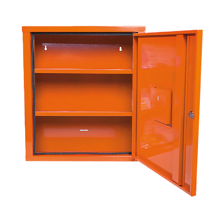 EUROSAFE First Aid Cabinet, Empty, Orange