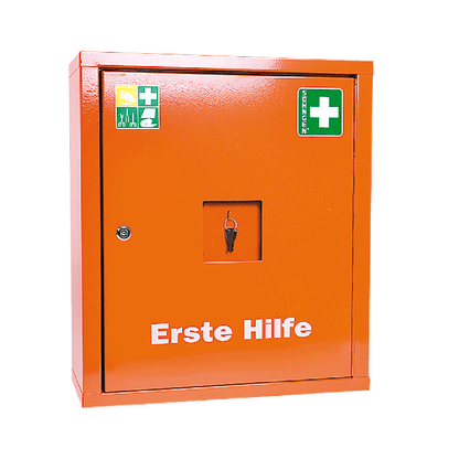 EUROSAFE First Aid Cabinet, Empty, Orange
