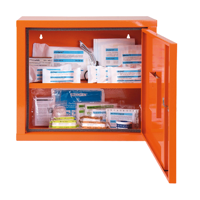 JUNIORSAFE Standard First Aid Cabinet, Orange