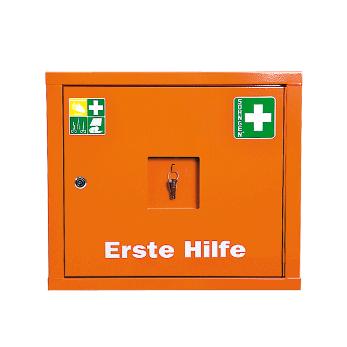JUNIORSAFE First Aid Cabinet, Empty, Orange