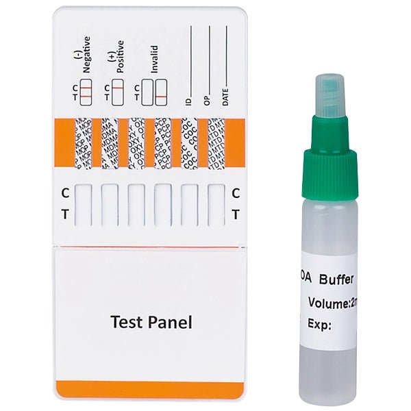Cleartest Multi Drug wipe test 12-fold drug combination, test plate