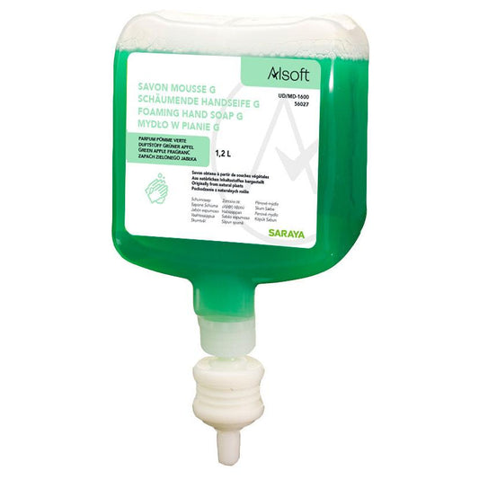 Saraya Alsoft foam soap G green apple