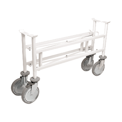 Folding chassis for stretchers