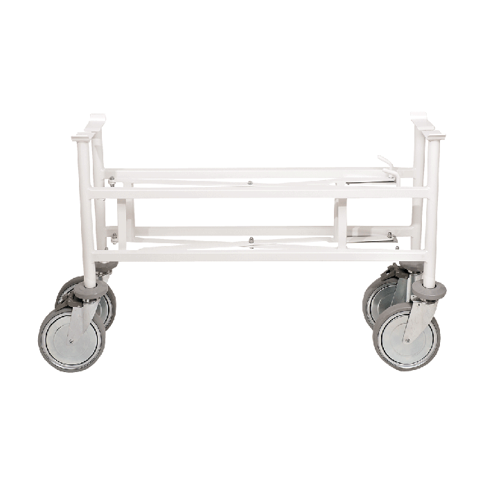 Folding chassis for stretchers