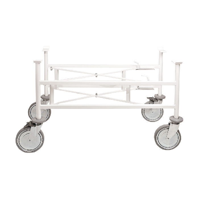 Folding chassis for stretchers