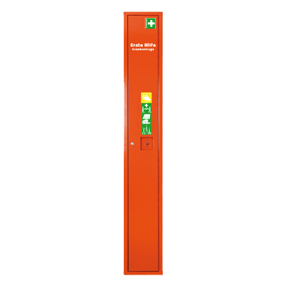 Orange Empty Floor-Standing First Aid Cabinet