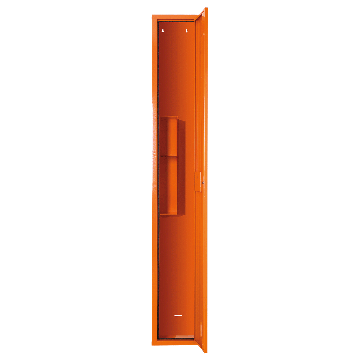 Orange Empty Floor-Standing First Aid Cabinet