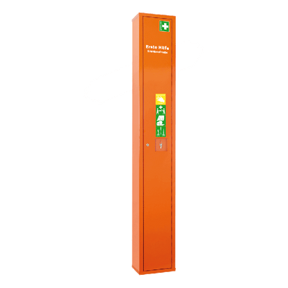 Orange Empty Floor-Standing First Aid Cabinet