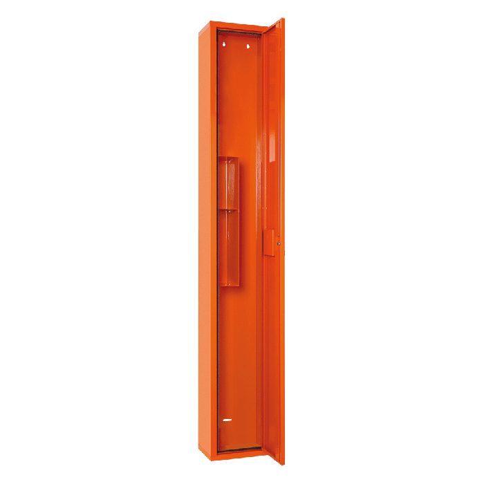 Orange Empty Floor-Standing First Aid Cabinet