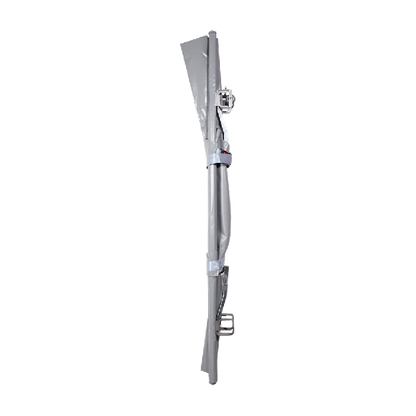 Stretcher No. 1, foldable, synthetic fiber fabric, 2 sliding feet and 2 casters