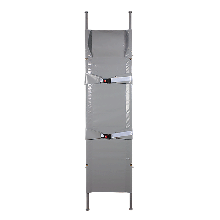 Stretcher No. 1, foldable, synthetic fiber fabric, 4 casters