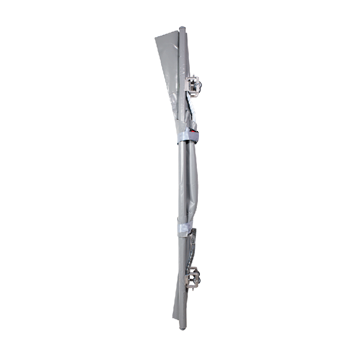 Stretcher No. 1, foldable, synthetic fiber fabric, 4 casters