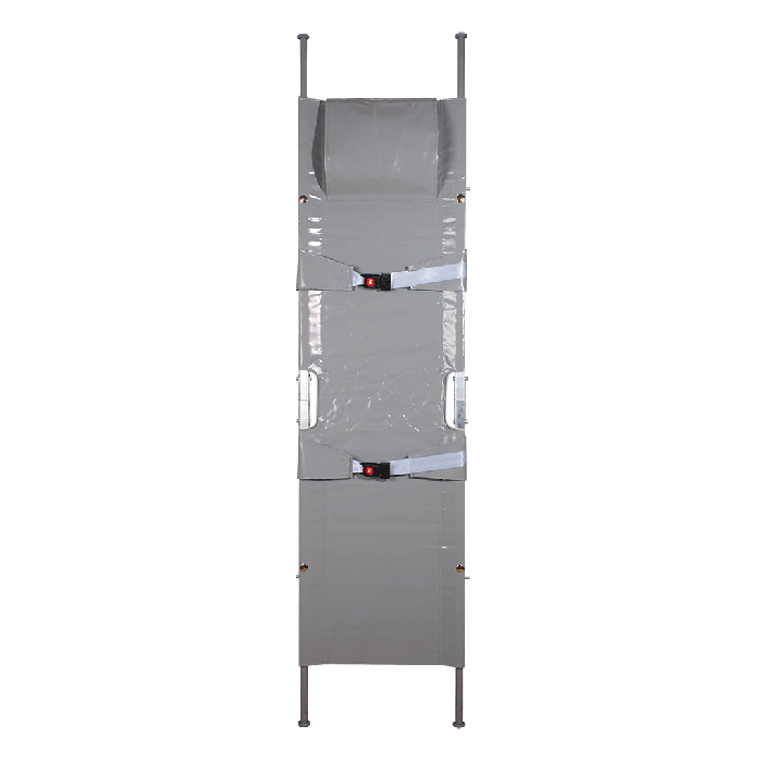 Stretcher K, 2-fold, synthetic fiber fabric, 4 casters