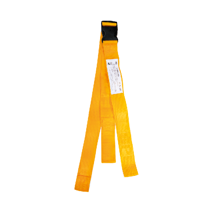 Individual patient strap for a scoop stretcher