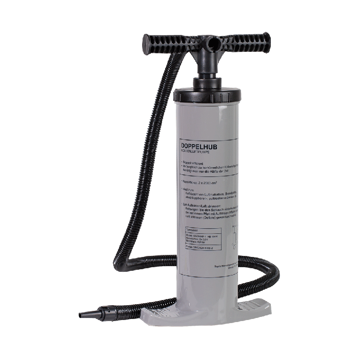 Double-stroke piston air pump