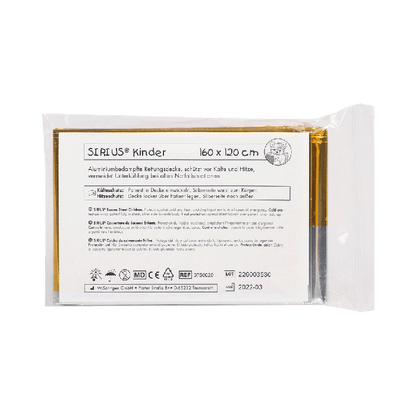 SIRIUS® Children's Emergency Blanket, Silver-Gold, 160 x 120 cm