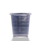 A MED COMFORT ECO disposable medical cup 30 ml graduated by AMPri Handelsgesellschaft mbH, with 5-30 mL milliliter markings, stands on a simple light surface.