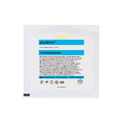 aluderm® Perforated Compress CH 32-50, 8 x 9 cm
