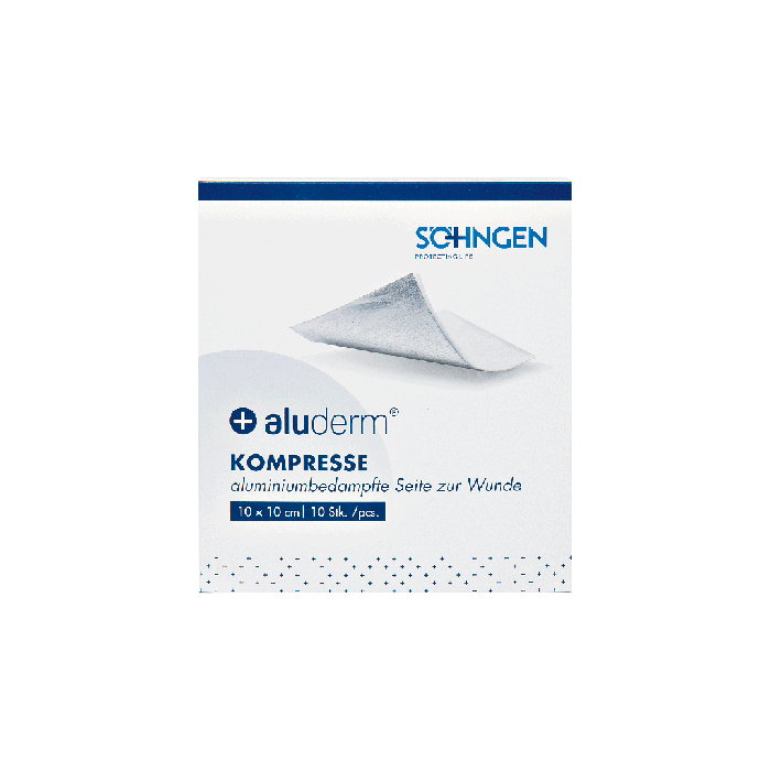 aluderm® Compress, 10 x 10 cm, package of 10