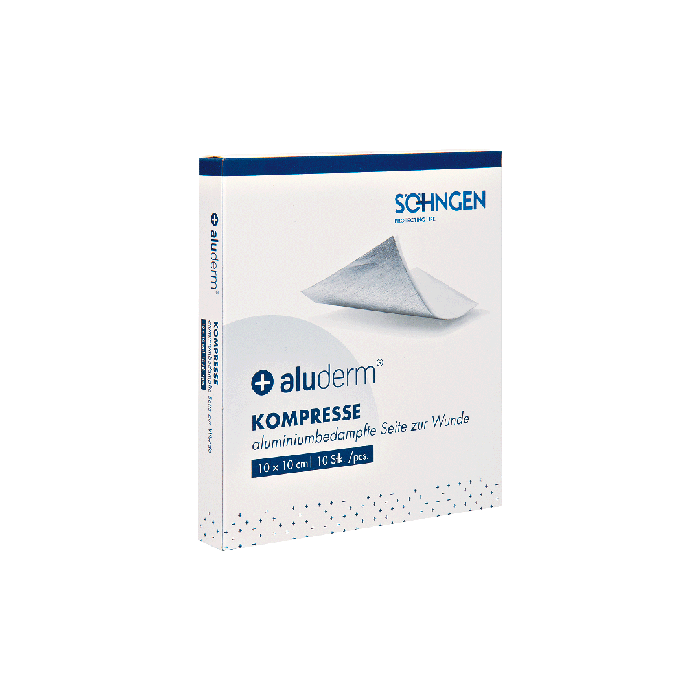 aluderm® Compress, 10 x 10 cm, package of 10