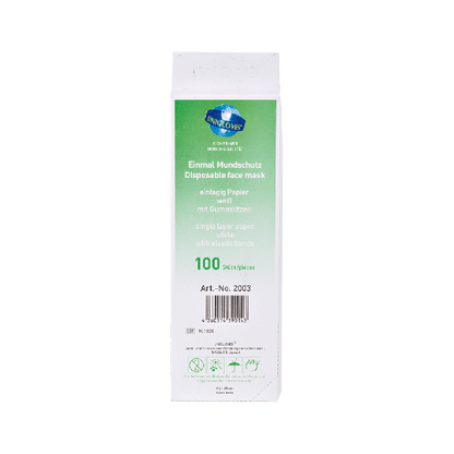 Disposable Face Mask, 1-Ply, Pack of 100