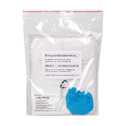 Disposable Protective Clothing Set, Large, with Coveralls