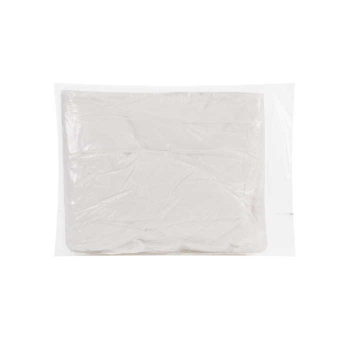 Disposable protective gown with sleeves, PE, white, width 80 cm