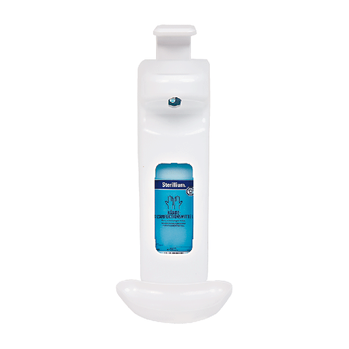 Disinfectant dispensers with 500-ml and 1,000-ml bottles