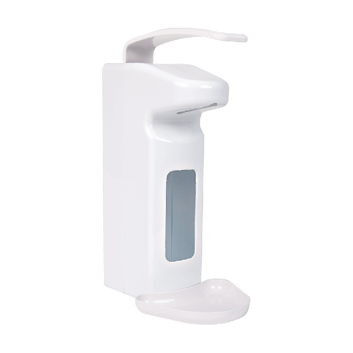 Disinfectant dispensers with 500-ml and 1,000-ml bottles