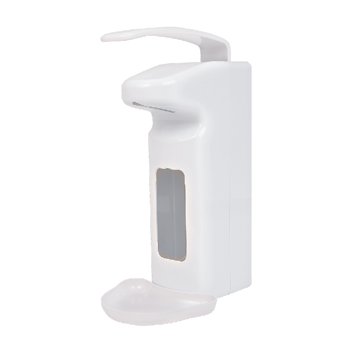 Disinfectant dispensers with 500-ml and 1,000-ml bottles