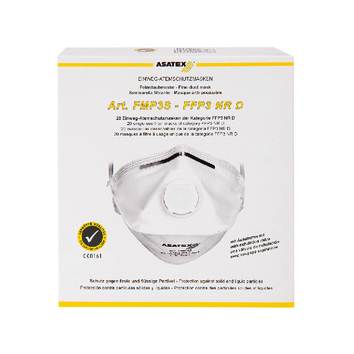 FFP 3 Respirator Mask with Valve, Pack of 20